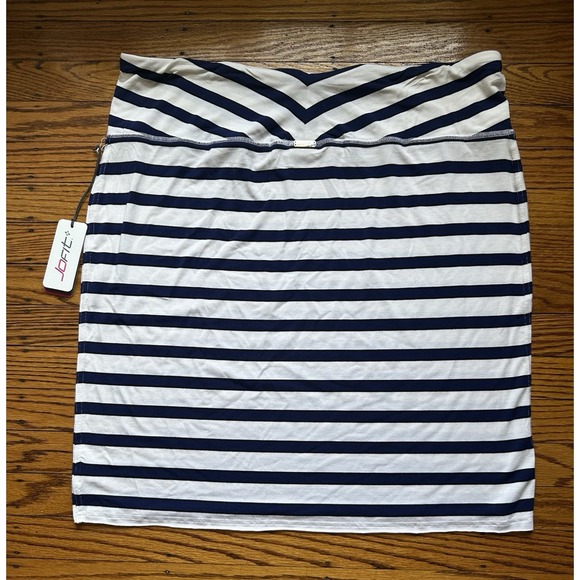 Jofit Women's Blue & White Stripe Essential Skirt Size XL NWT - Picture 5 of 6